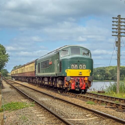 Diesel Locomotive Driving Leicestershire - Train on Tracks